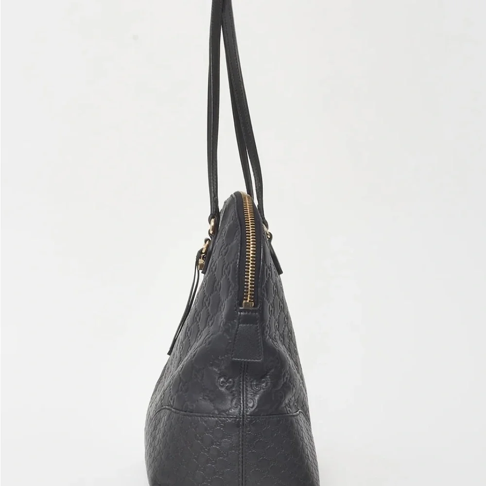 Gucci Black Textured Leather Shoulder Bag - Picture 4 of 11